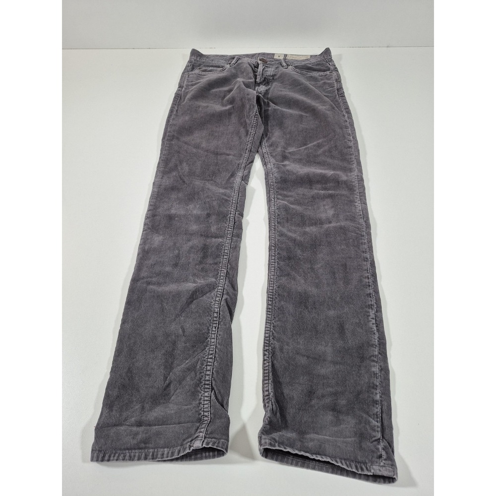 AllSaints Spitalfields Pants Mens 32x32 Gray Corduroy 5 Pocket Casual Button Fly